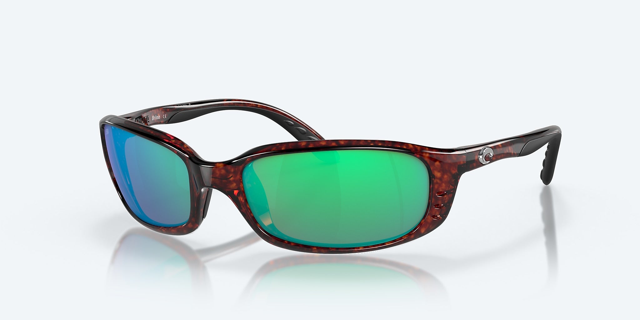 Costa Brine Tortoise - Green Mirror Plastic Lens