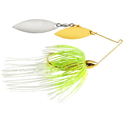 War Eagle Gold Screamin Eagle Spinnerbait White Chartreuse - DBL Wil Siv Gld 1 2oz