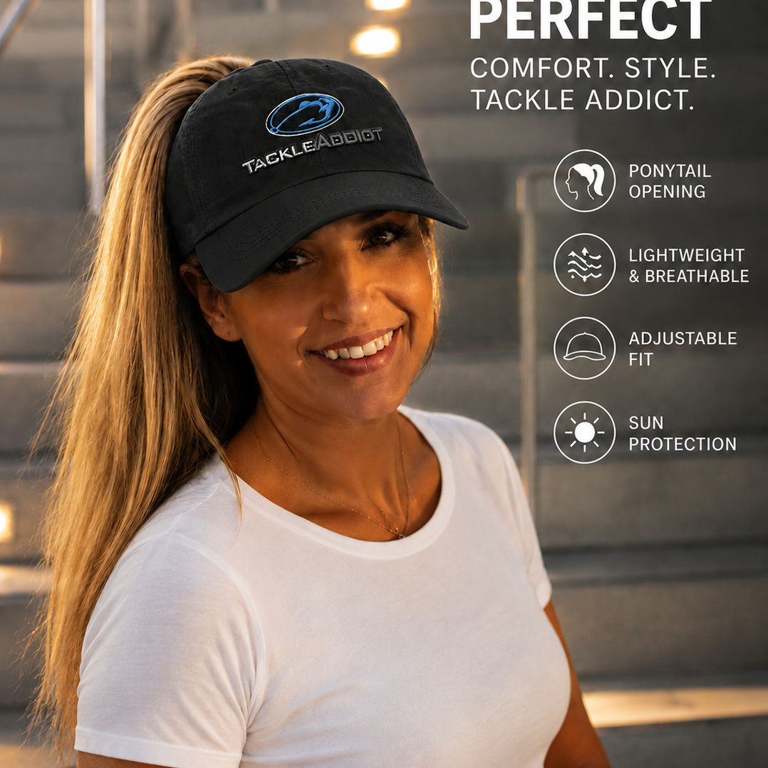 Women's Ponytail Hat Black
