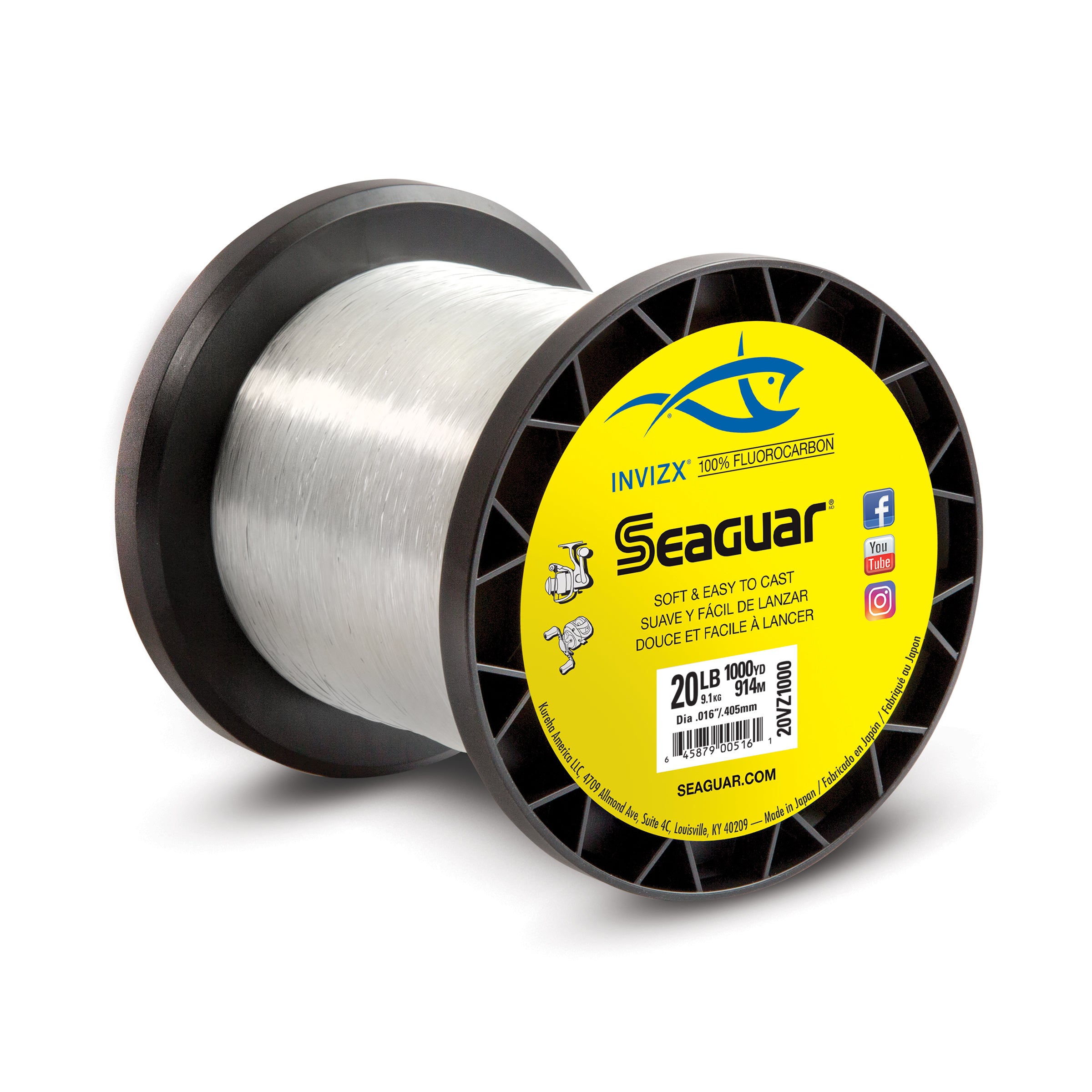 Seaguar InvizX Fluorocarbon Line 1000 20lb
