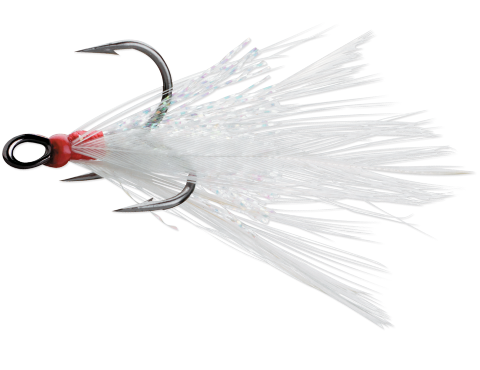 VMC X-Rap Tail Treble Hook 2pk Black Nickel White