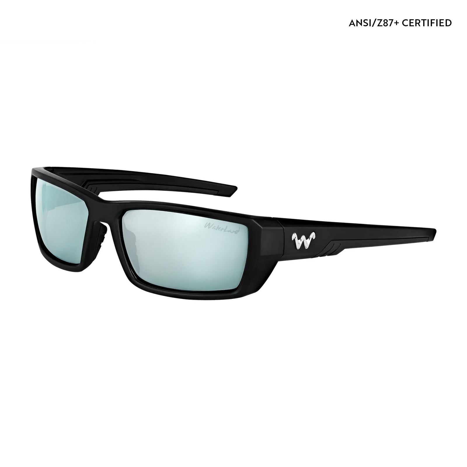 Waterland Men's Sunglass - Ashor Black Silver Honey Mirror Poly