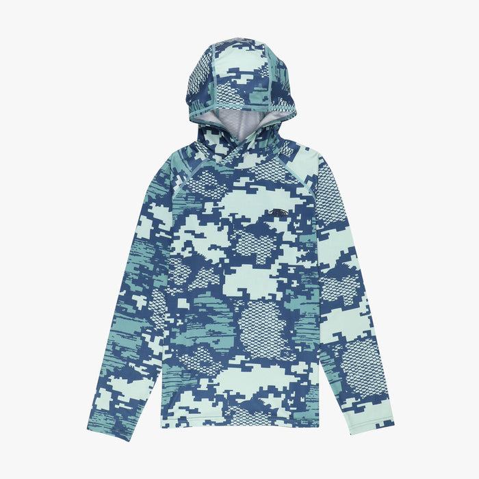 Aftco Youth Tactical Camo Hooded LS Performance Shirt