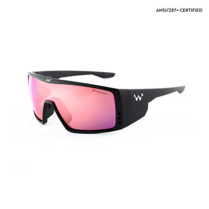 Waterland Men's Sunglass - BedFisher Black Frame - Rosewater Poly Lens
