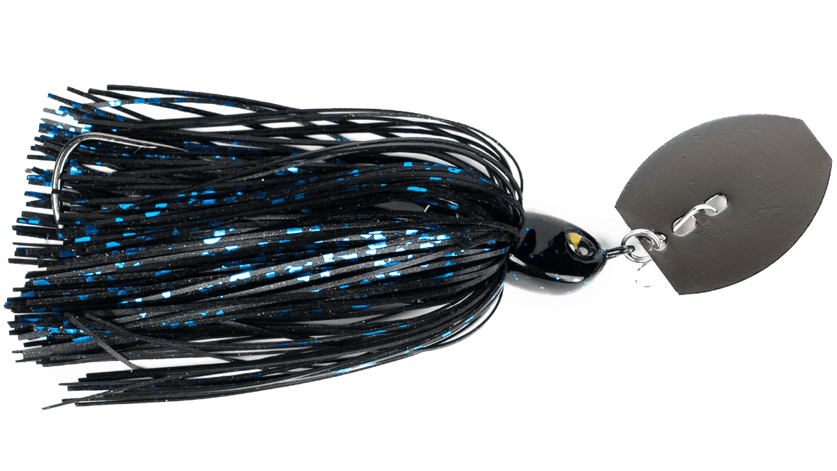 Weedless Vibrating Jig Black Blue