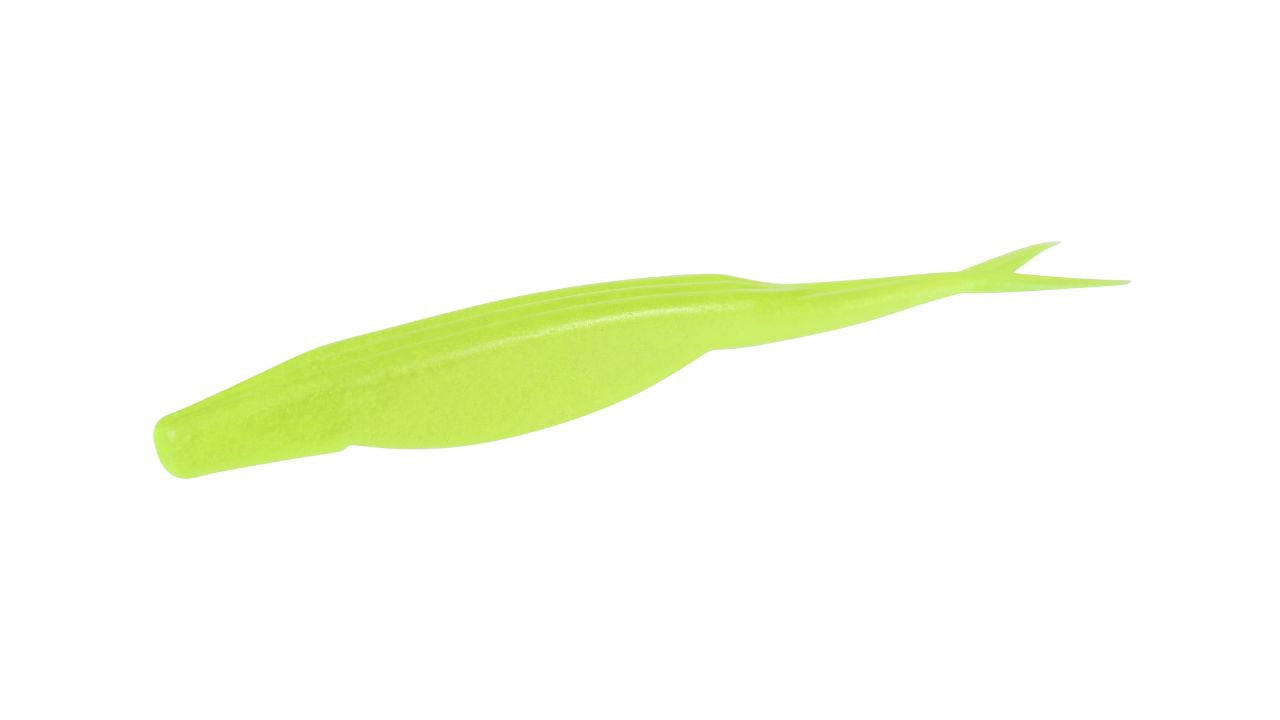 Zoom Super Fluke 6" 6pk Chartreuse Pearl 046**