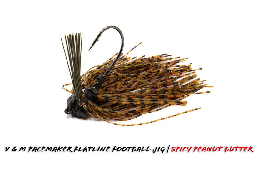 V&M Pacemaker Flatline Football Jig Spicy Peanut Butter