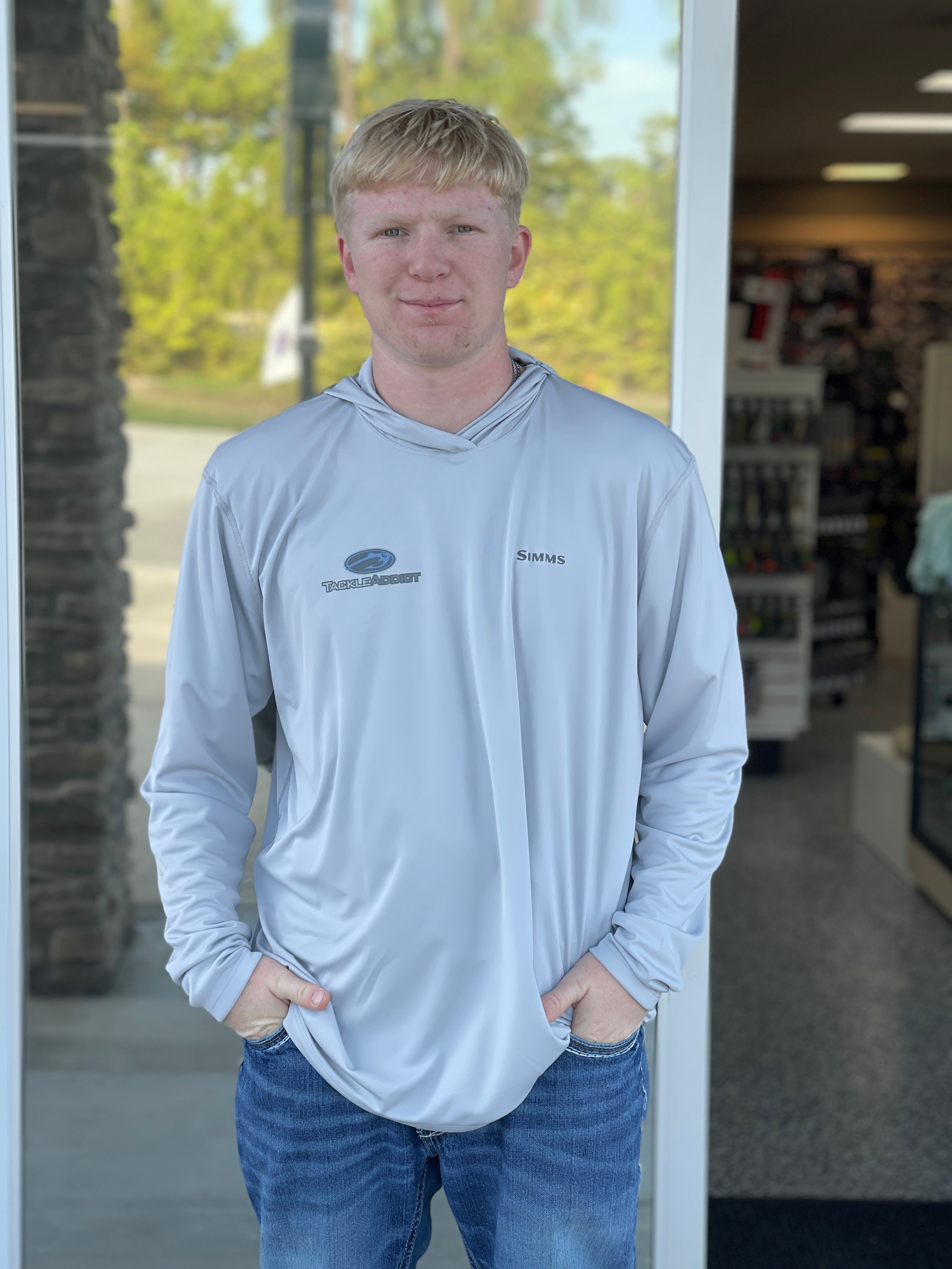 Simms M'S CBP Tech Hoody w Tackle Addict Logo Steel Blue XX-Large