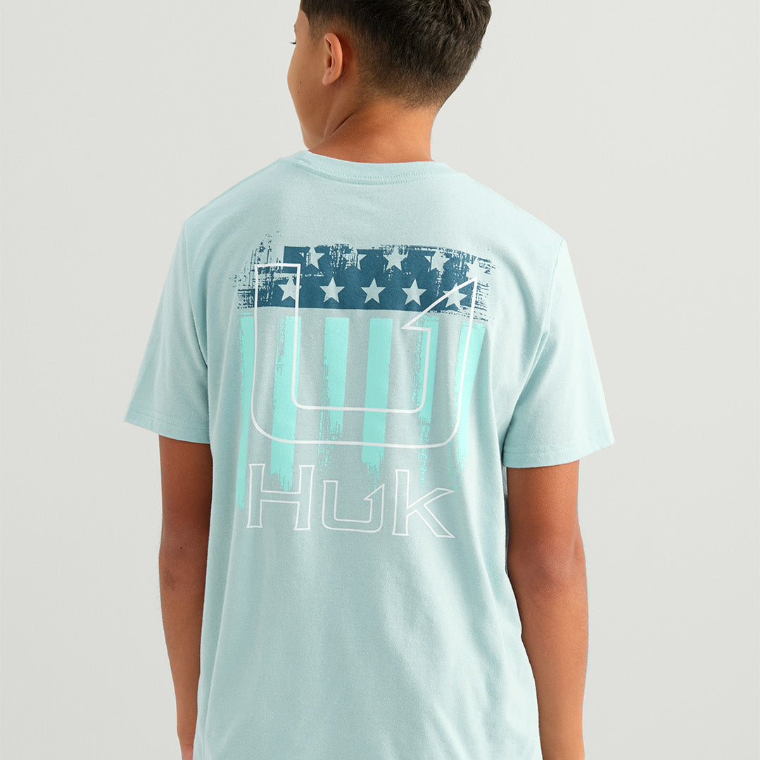 HUK Youth T-Shirts Heron Blue