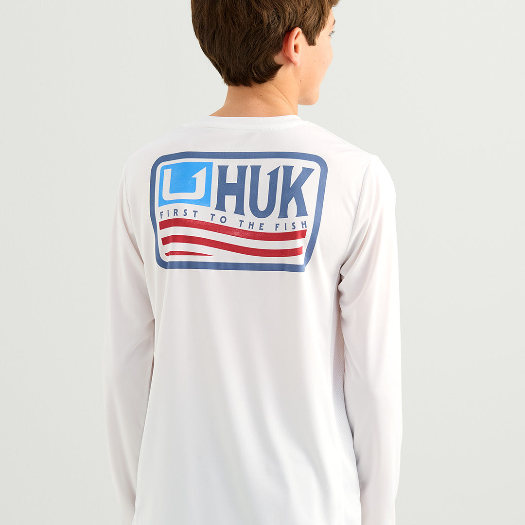 HUK Kids Pursuit Performance Crew White