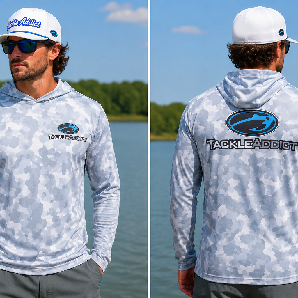 Tackle Addict Shirts Light Gray Camo Long Sleeve