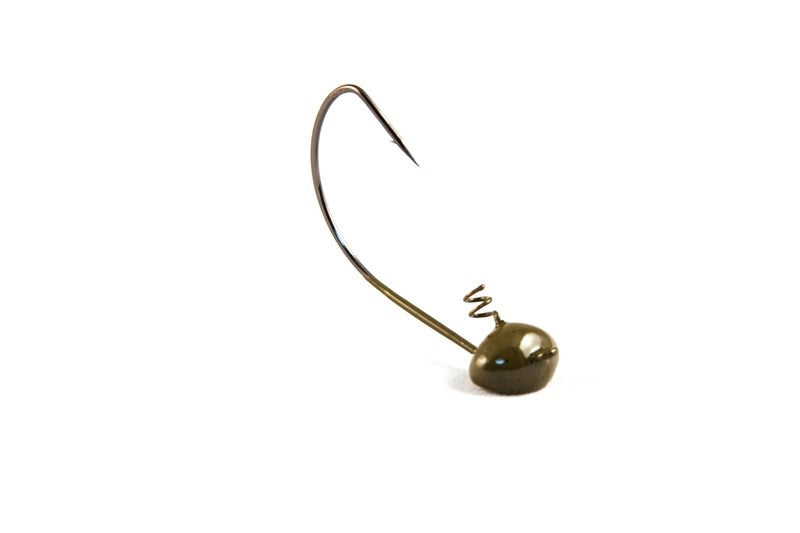 Secret Lures Shaky Head Tail Shaker Jig Head Green Pumpkin