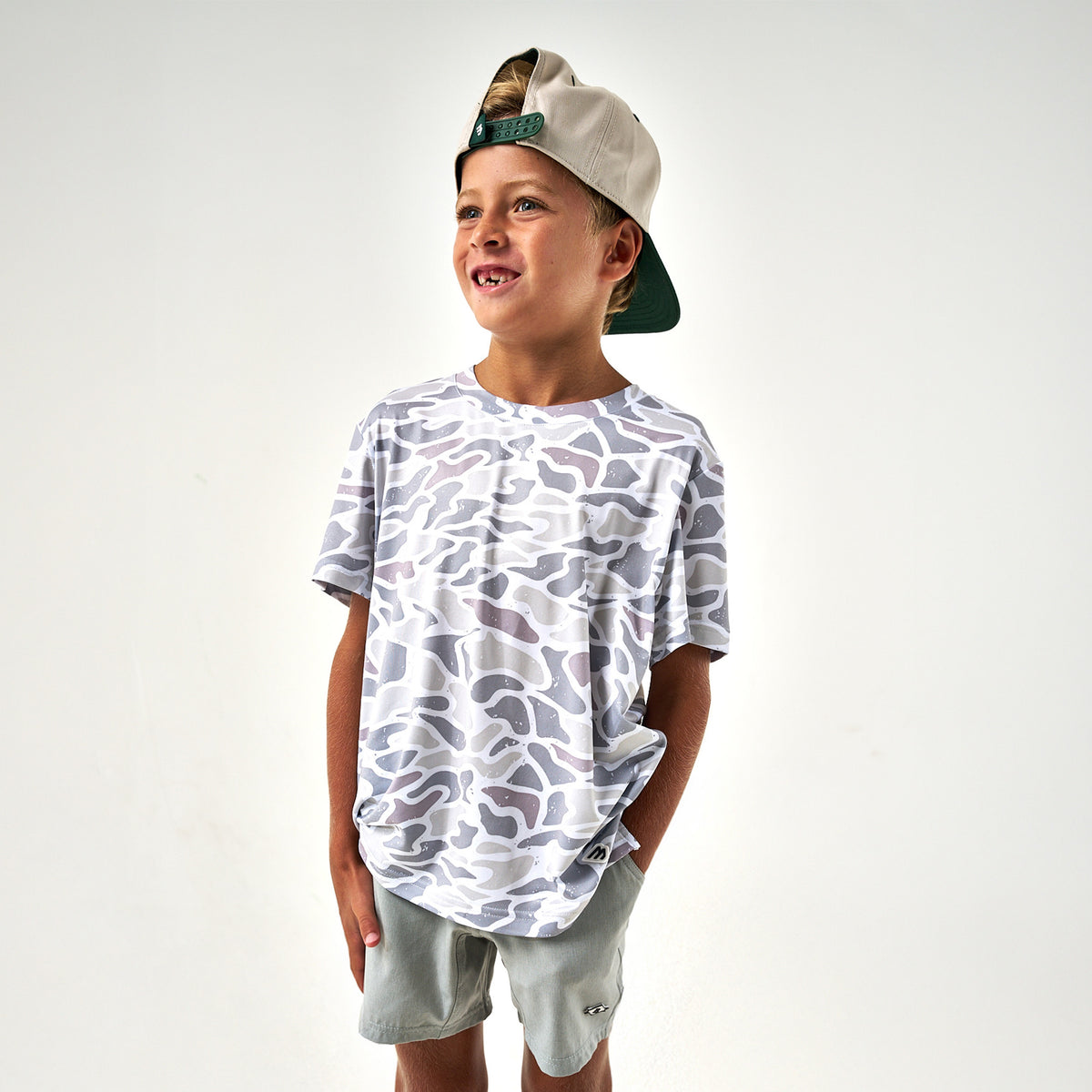 Burlebo Youth - Go To Tee White Camo