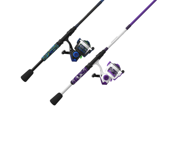 Zebco Combo Roam Spinning, 6' 6'' 2pc Energy Green Blue