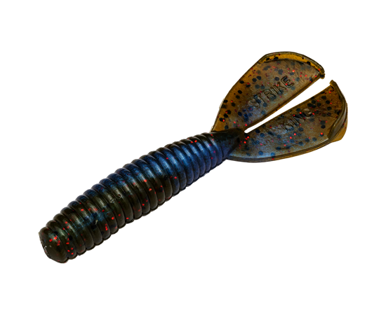 Strike King Rage Twin Tail Menace Grub Blue Craw Red Flake