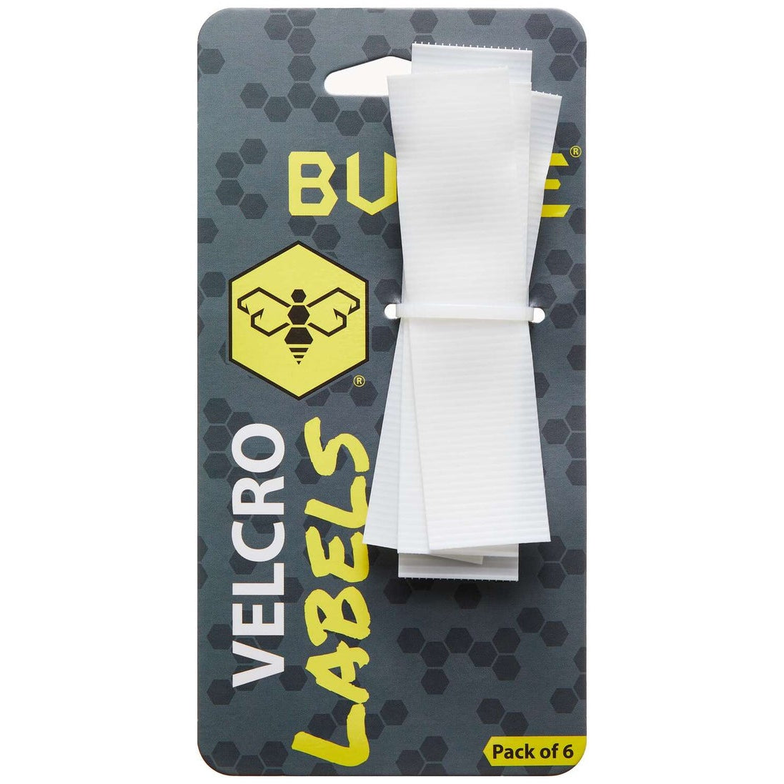Buzbe Velcro Labels 6pk White