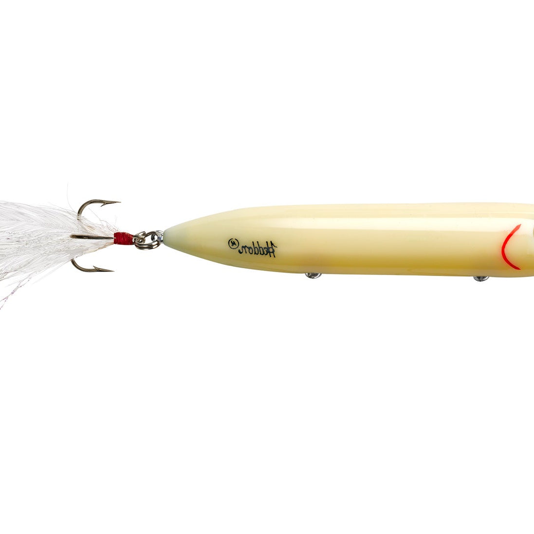 Heddon Feathered Treble Super Spook Walking Bait Bone
