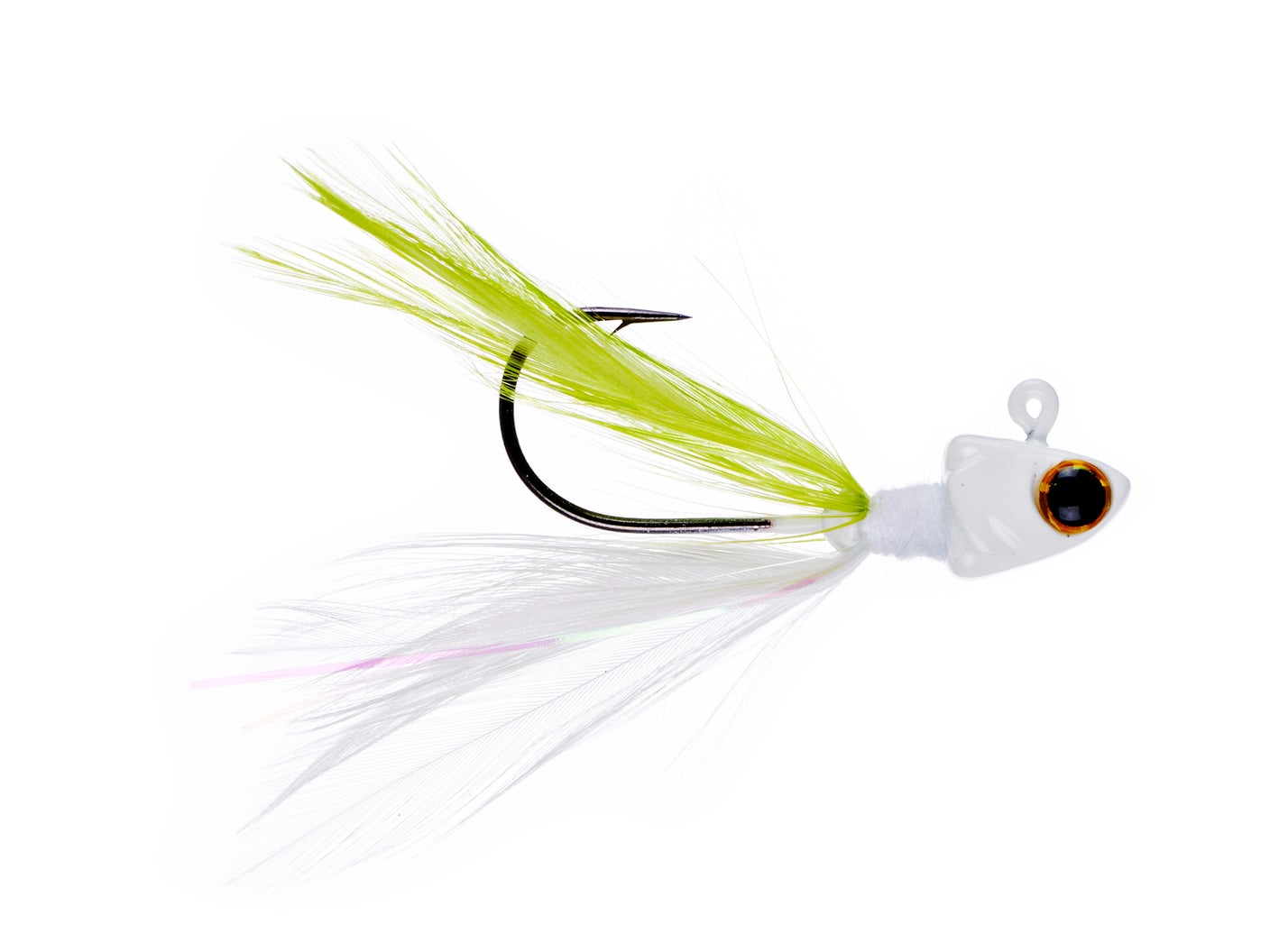 6th Sense Pluck Hair Jigs 3pk Chartreuse Minnow 1