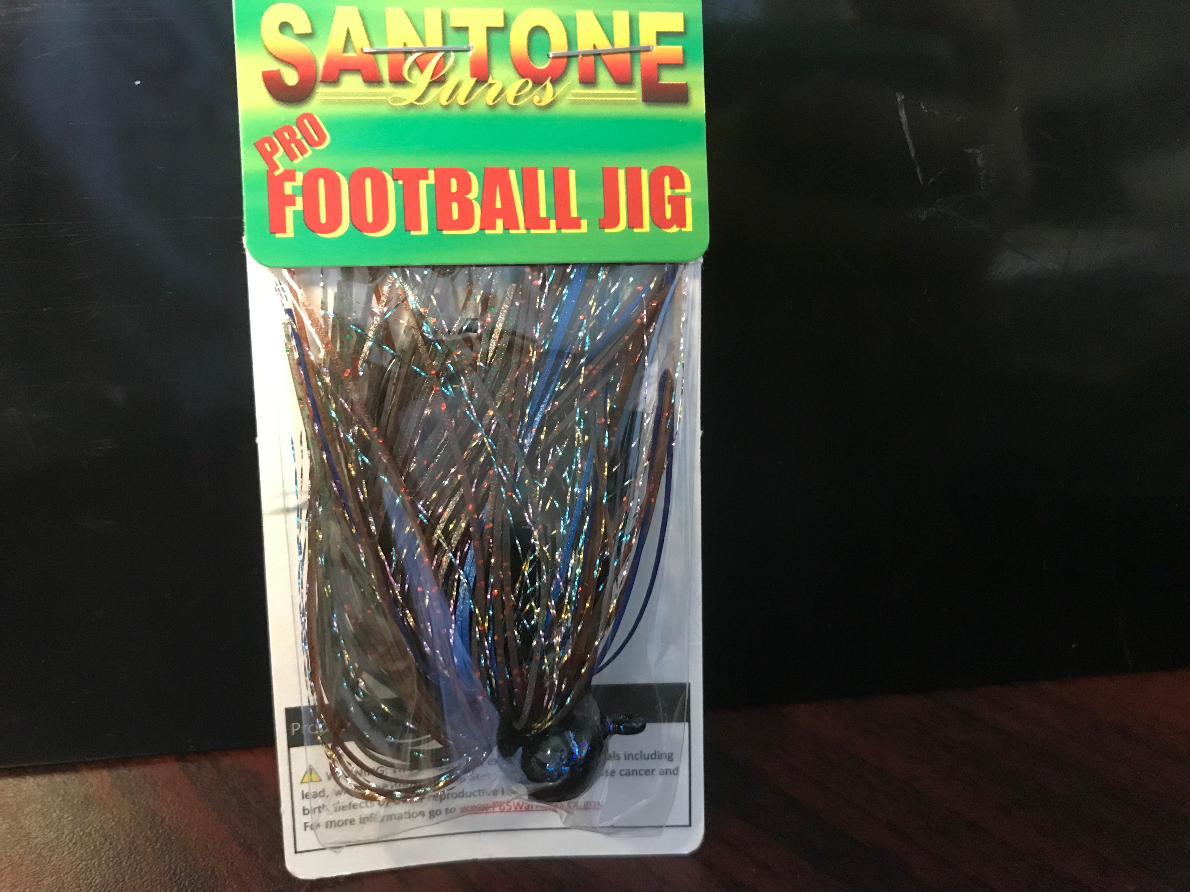 Santone Pro Series Football Jig Smokin Brown Rainbow 3 4oz