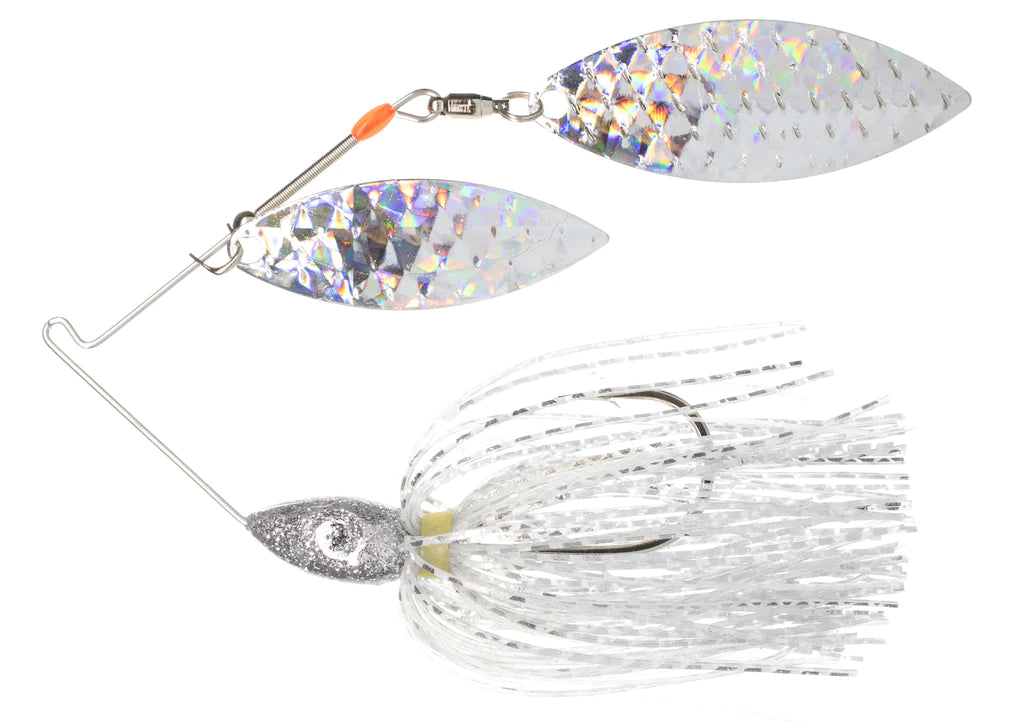 Pulsator Shattered Glass Spinnerbait Silver Flash Silver Glass 1 2oz