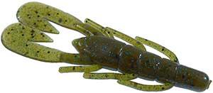 Zoom UltraVibe Speed Craw 3.5" 12pk Green Pumpkin Blue 239**
