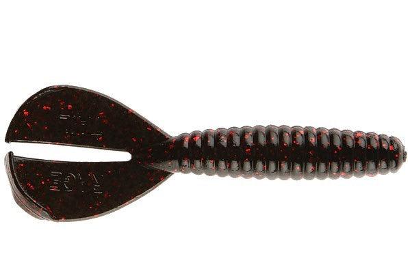 Strike King Rage Twin Tail Menace Grub Black Neon