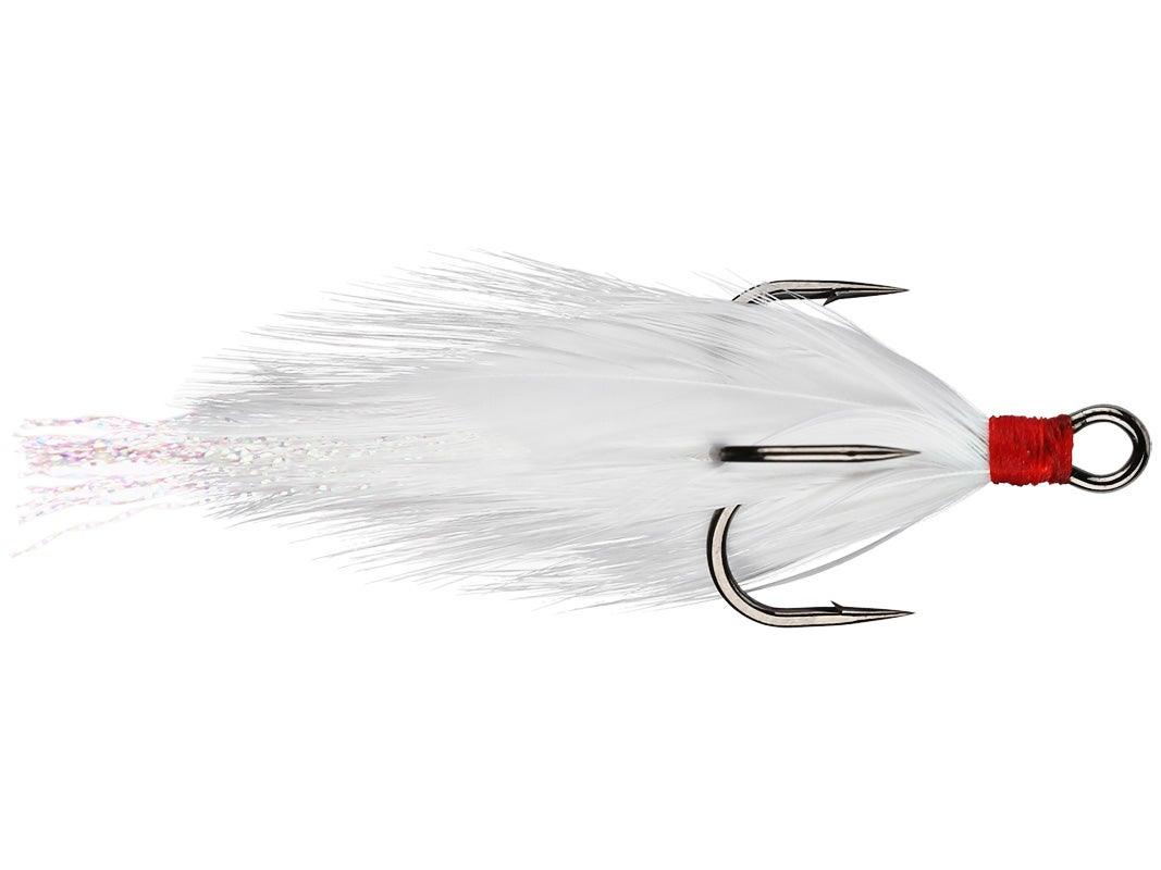 Gamakatsu Feathered Treble Hook White 2pk 2