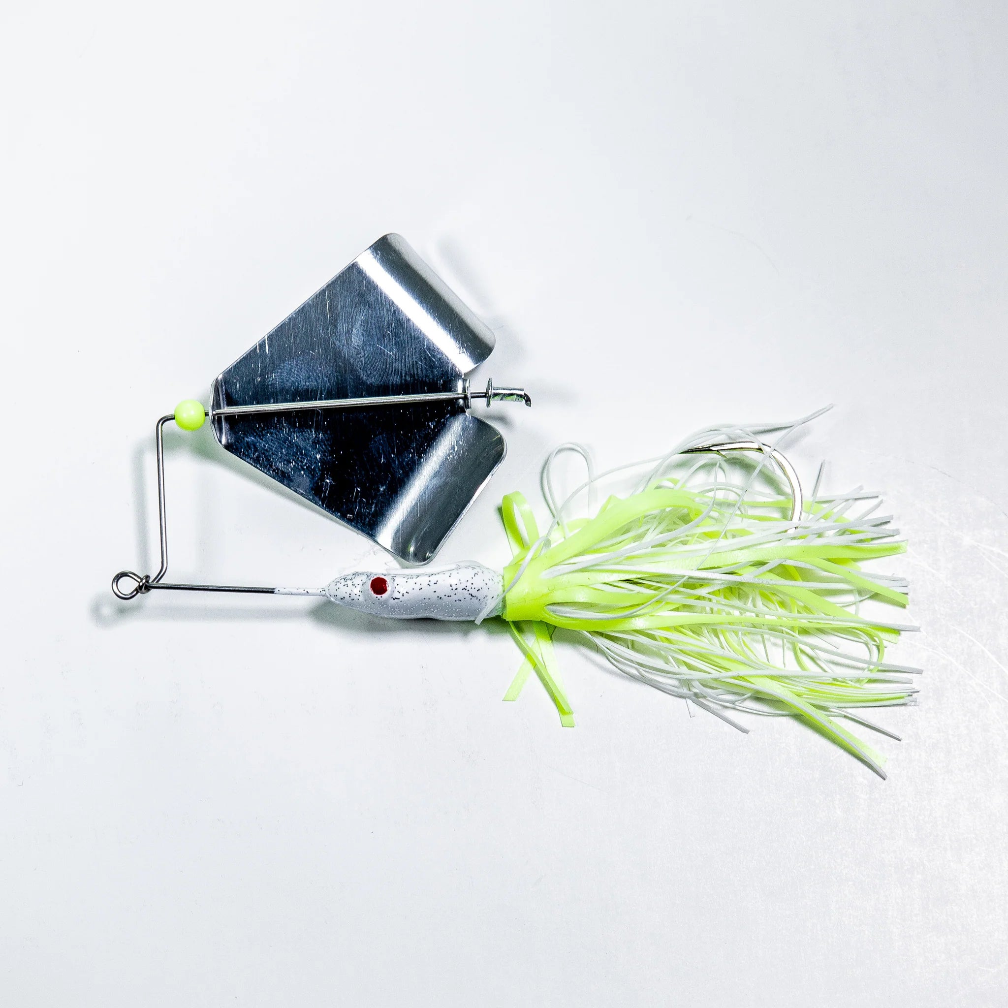 Crock-O-Gator Head Knocker Buzzbaits White Chart&White