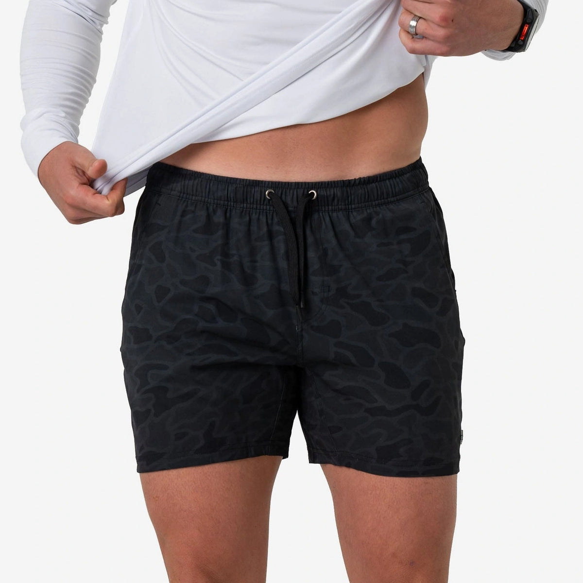 Burlebo Athletic Shorts Black Camo