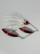 Head Hunter Nasty 50/50 Double Willow Spinnerbait Red Shiner White Silver Glitter