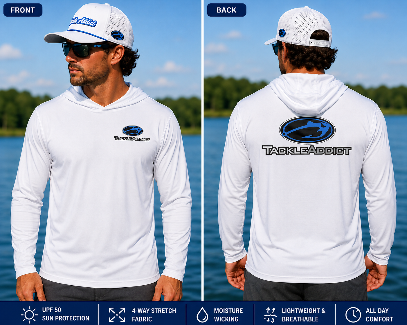 Tackle Addict Shirts White Long Sleeve