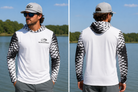 Tackle Addict Shirts White w Blk Scale Sleeves