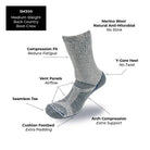 Fish Monkey Back Country Boot-Crew Merino Sock