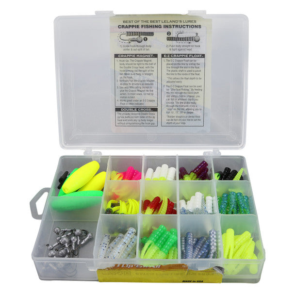Leland Best Crappie Kit Asst Colors 1/16oz 96pc