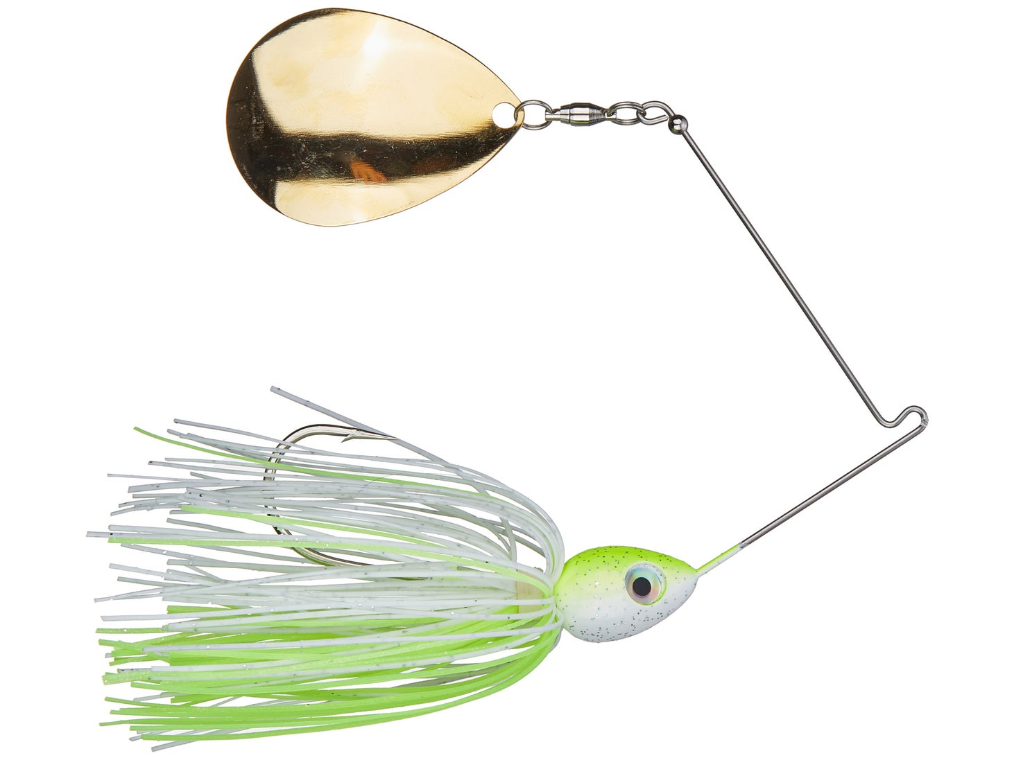 Santone Lures Pretender Colorado Spinnerbait Chartreuse White - Colorado Gold
