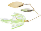 War Eagle Double Willow Spinnerbait Gold Frame Hot White Chartreuse - DBL Wil Sil Gld