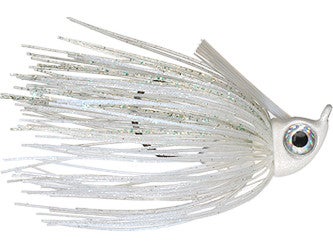 Blade-Runner Weedless Paddle Head Swim Jig Shad White