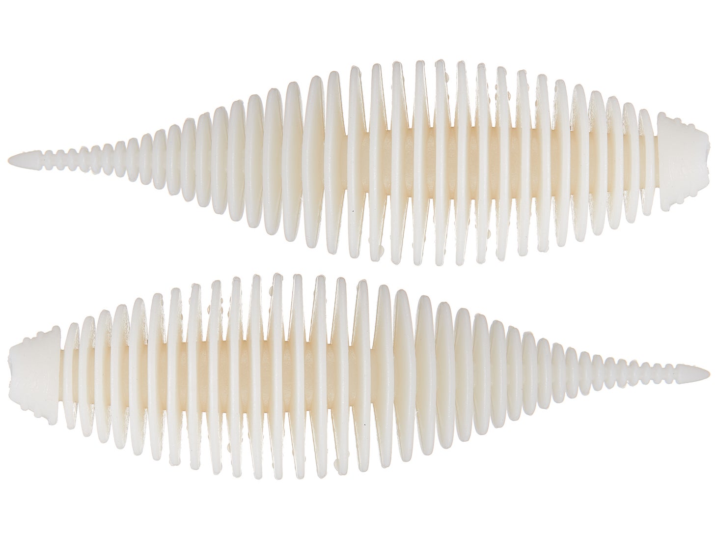 Geecrack Bellows Shad Floating Elastomer White