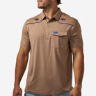 Pearl Snap Performance Polo Buffalo - Khaki
