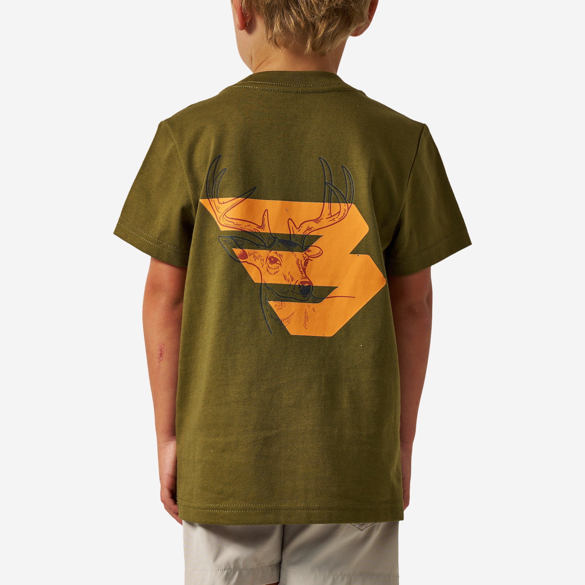 Burlebo Youth T-Shirt Deer Flying - Green