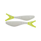 Cross Bait Wack'm Fish Tail Trailer White Chartreuse tail