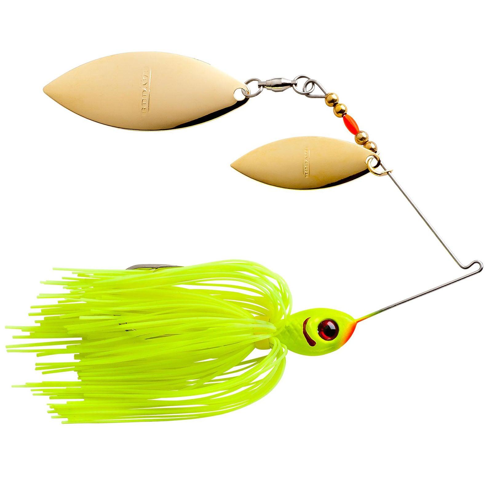 Booyah Blade Double Willow Spinnerbait Chartreuse DBL Wil Gld 3 8oz