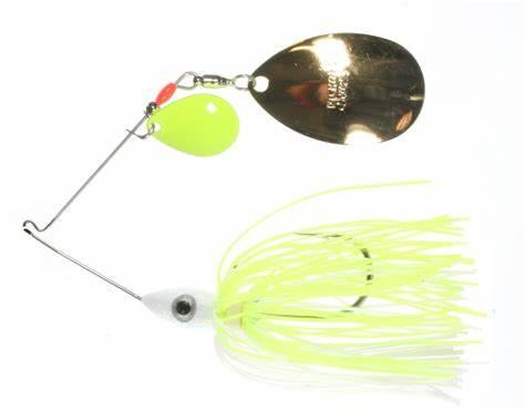 Nichols Lures Pulsator Hoosier Series Spinnerbait 3 8oz White & Chartreuse Indiana Colorado Chrt Gold