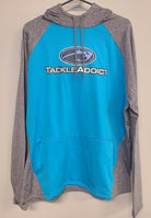 Tackle Addict Hoodie by Nu Threadz Blue Grey Medium
